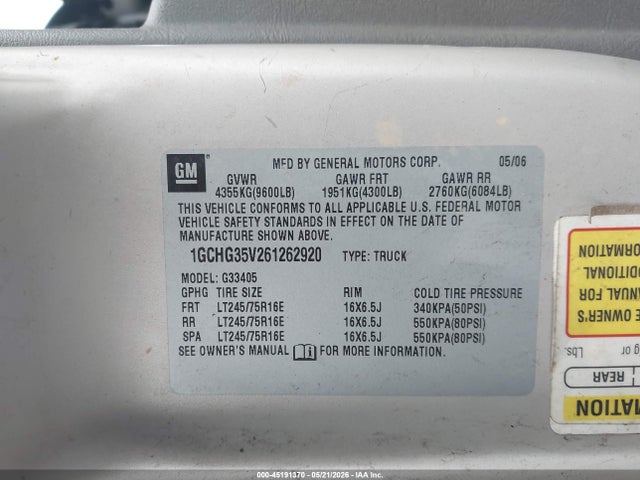 Chevrolet Express Work Van