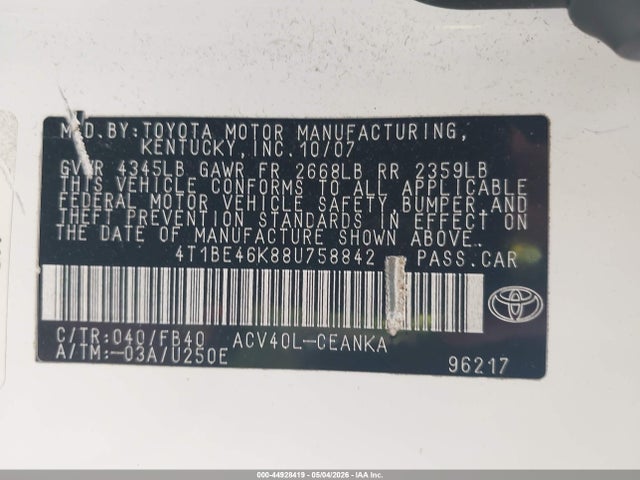 Toyota Camry Le