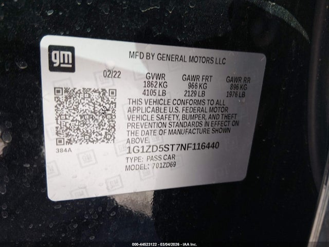 Chevrolet Malibu Fwd Lt