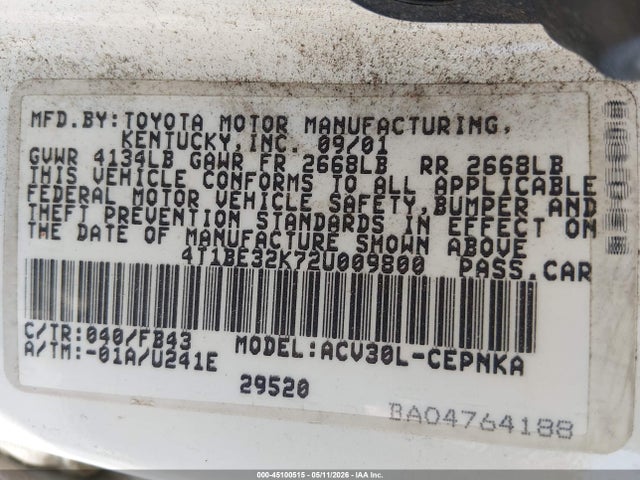 Toyota Camry Le
