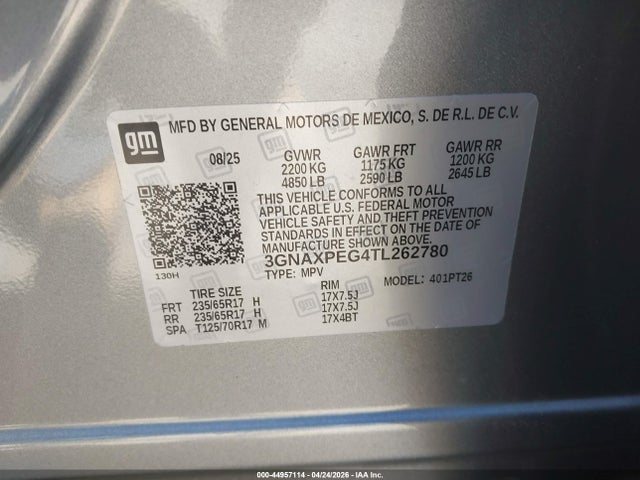 Chevrolet Equinox Awd Lt