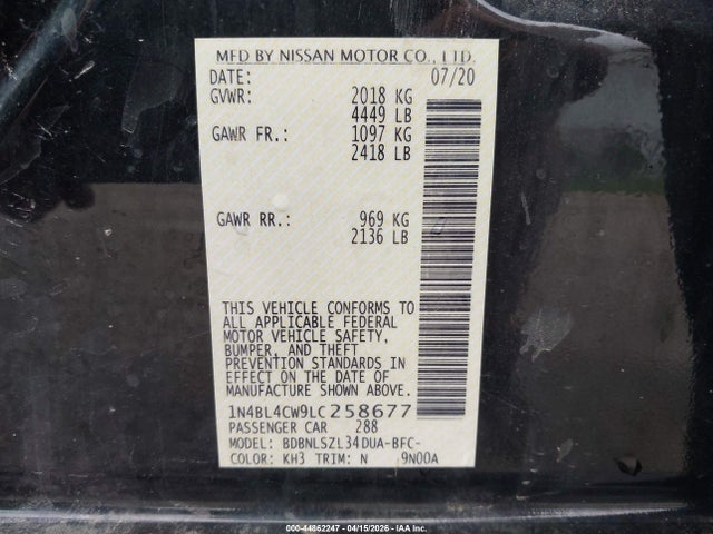 Nissan Altima Sr Intelligent Awd