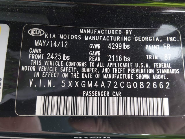 Kia Optima Lx