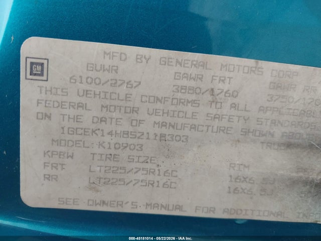 Chevrolet Gmt K1500