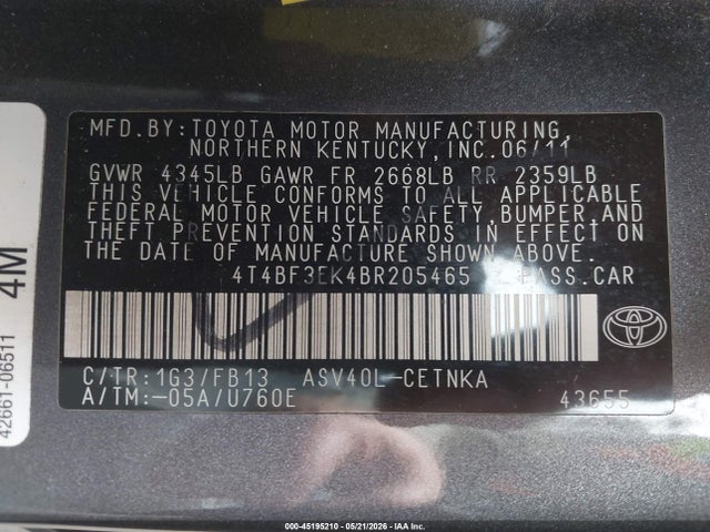 Toyota Camry Le