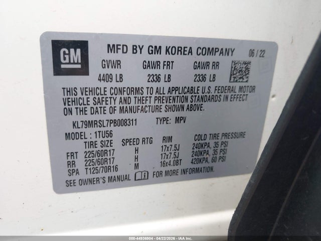 Chevrolet Trailblazer Awd Lt
