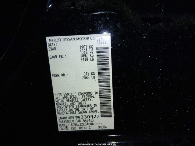 Nissan Altima Sl Fwd