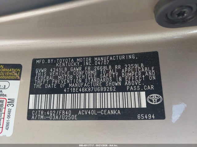 Toyota Camry Le