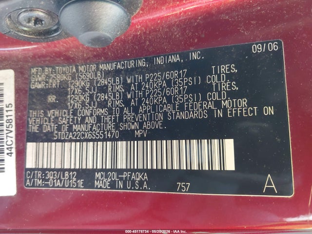 Toyota Sienna Xle