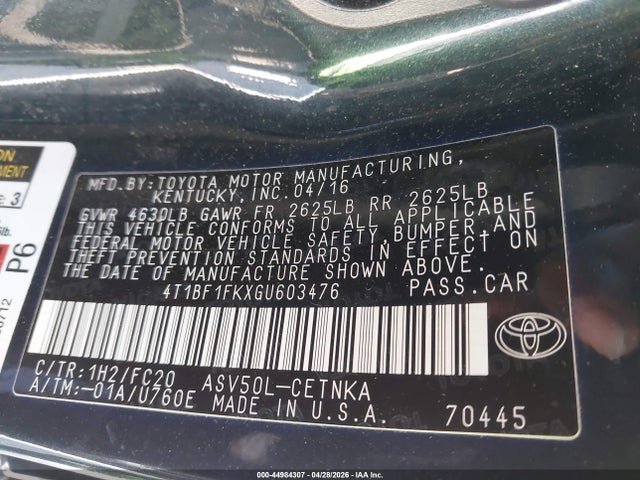 Toyota Camry Le