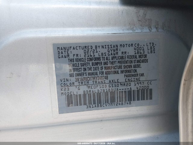 Nissan Sentra Sv Xtronic Cvt