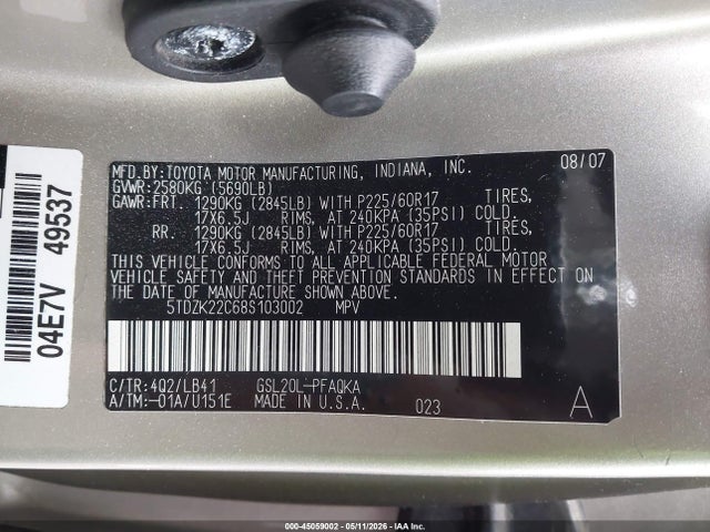 Toyota Sienna Limited