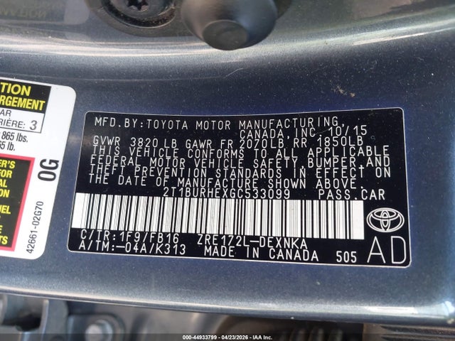 Toyota Corolla Le