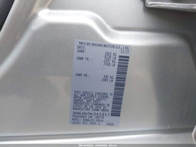 Nissan Altima Sv Fwd