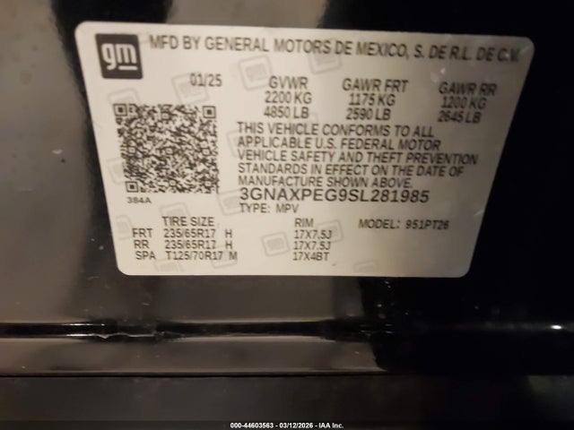 Chevrolet Equinox Awd Lt