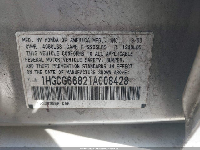Honda Accord 2.3 Ex