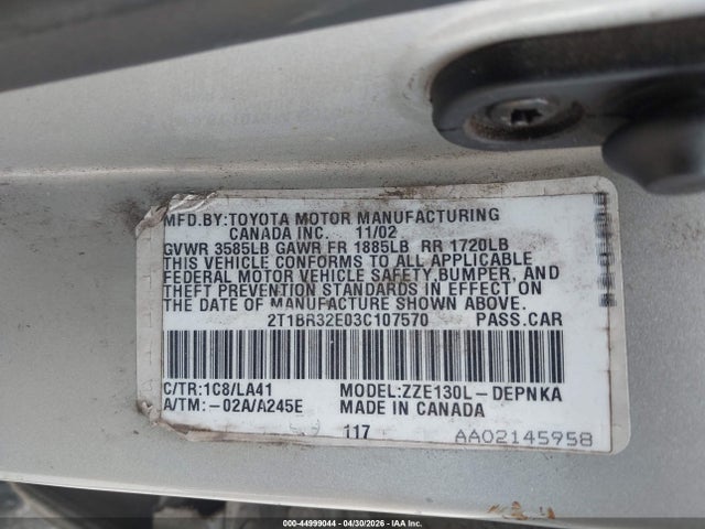 Toyota Corolla Le