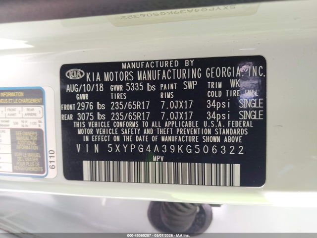 Kia Sorento 2.4l Lx