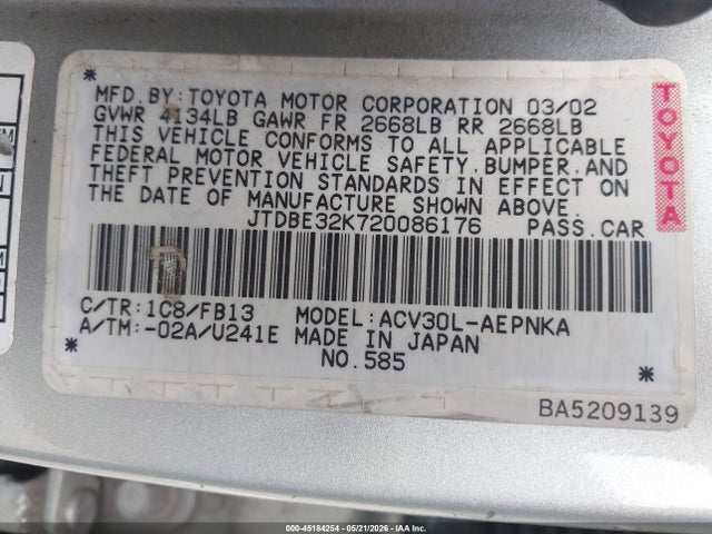 Toyota Camry Le
