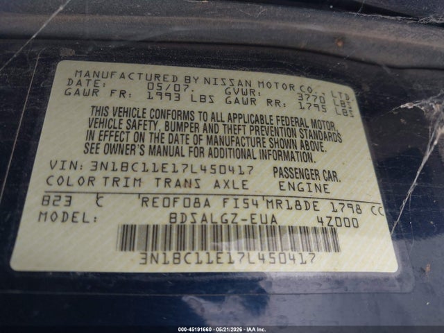 Nissan Versa 1.8sl