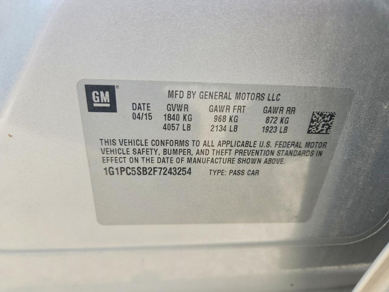Chevrolet Cruze Lt