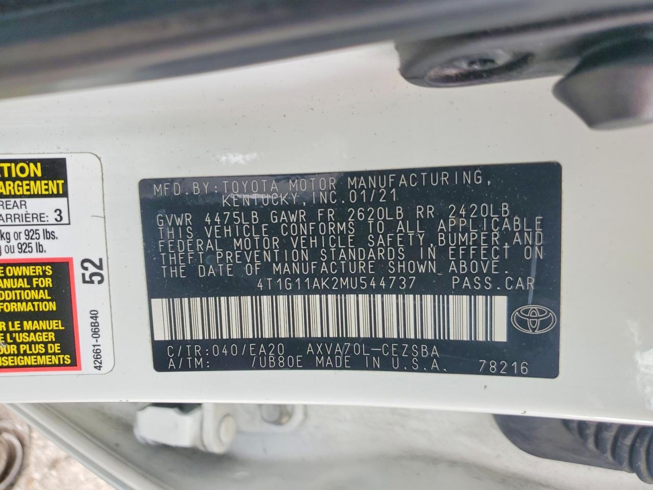 Toyota Camry Se