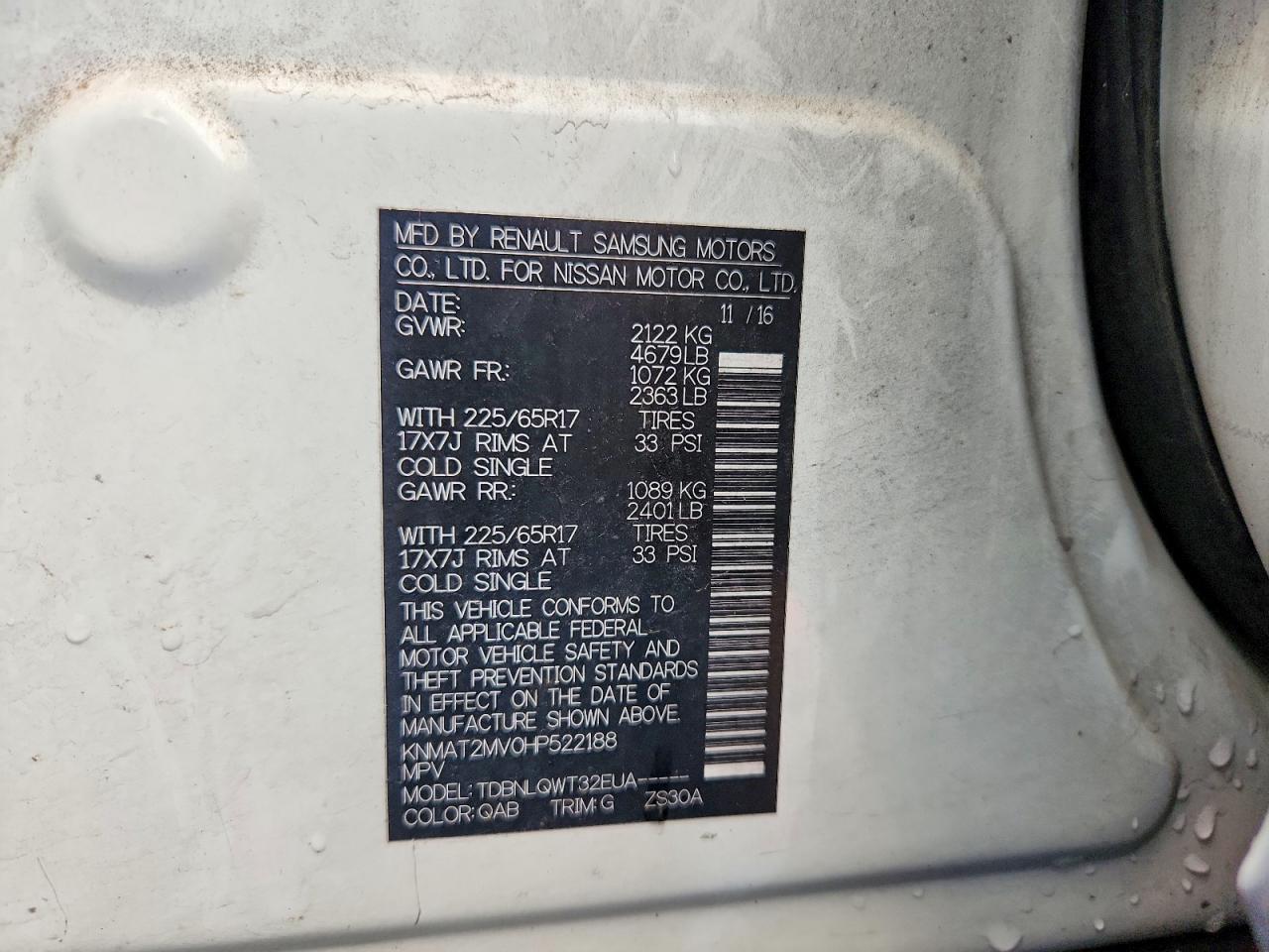 Nissan Rogue Sv