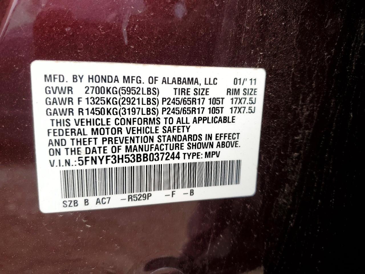Honda Pilot Exl
