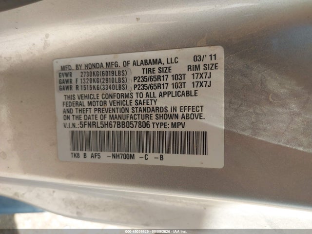 Honda Odyssey Ex-l