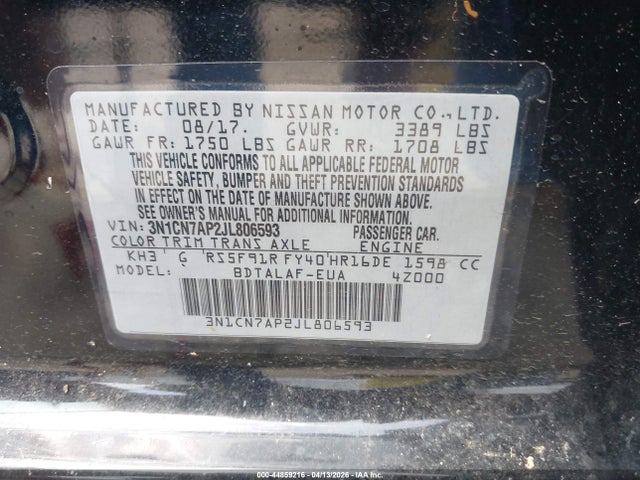Nissan Versa 1.6 S
