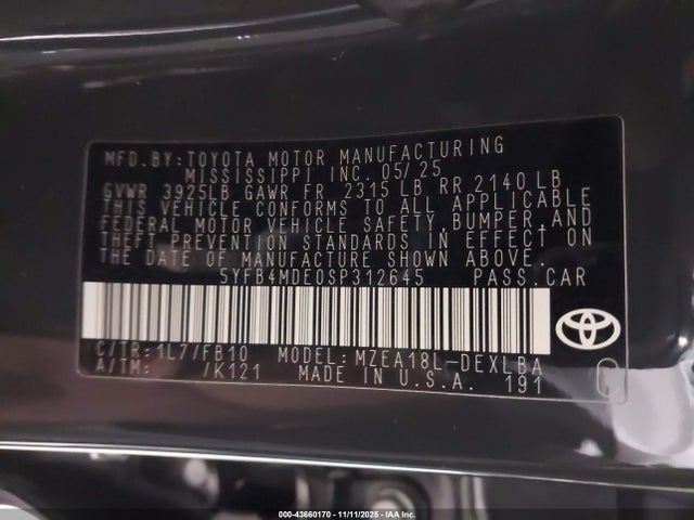 Toyota Corolla Le