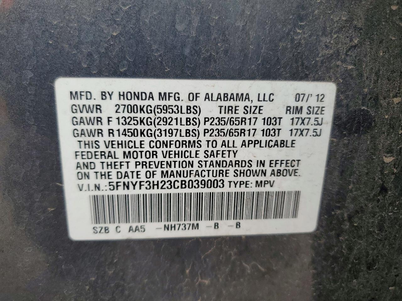 Honda Pilot Lx