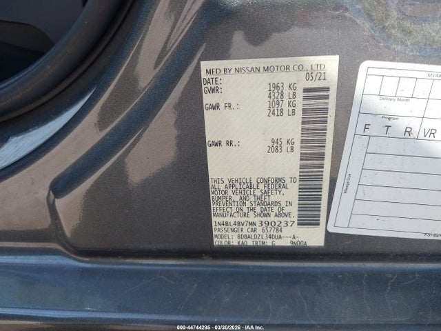 Nissan Altima S Fwd