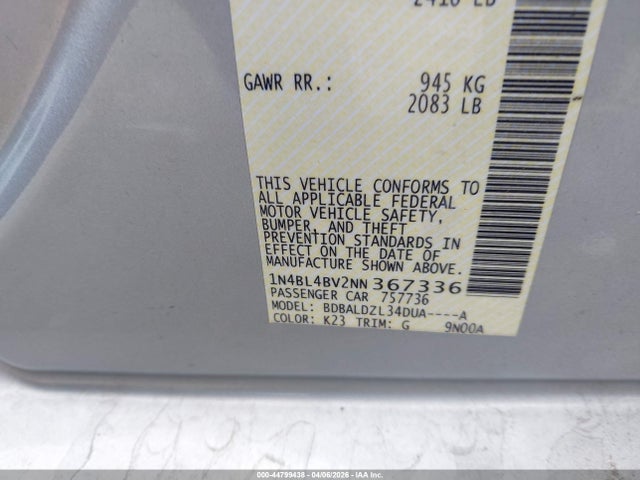 Nissan Altima S Fwd