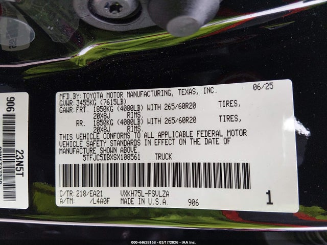 Toyota Tundra Limited Crewmax 6.4' Bed