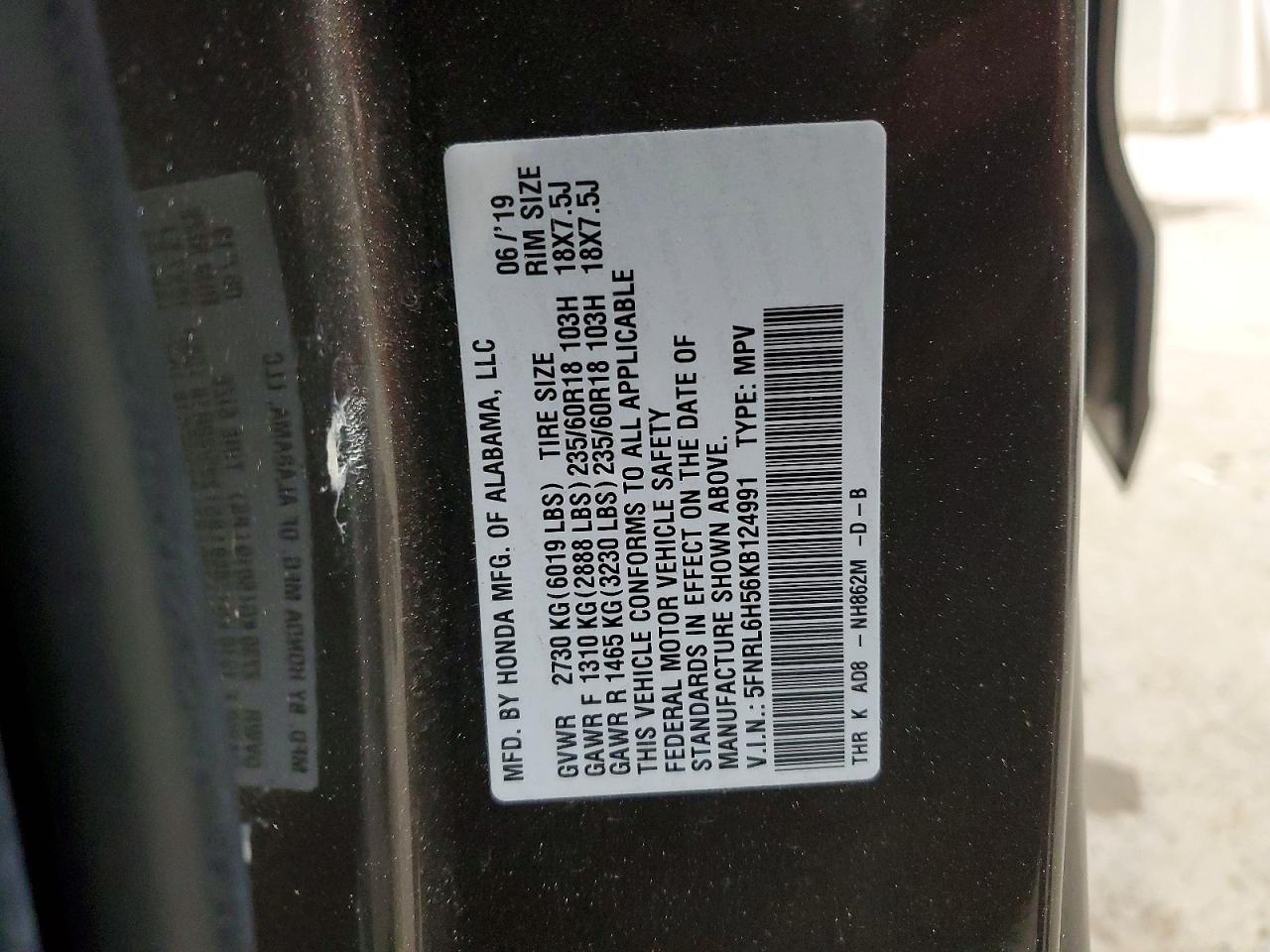 Honda Odyssey Ex