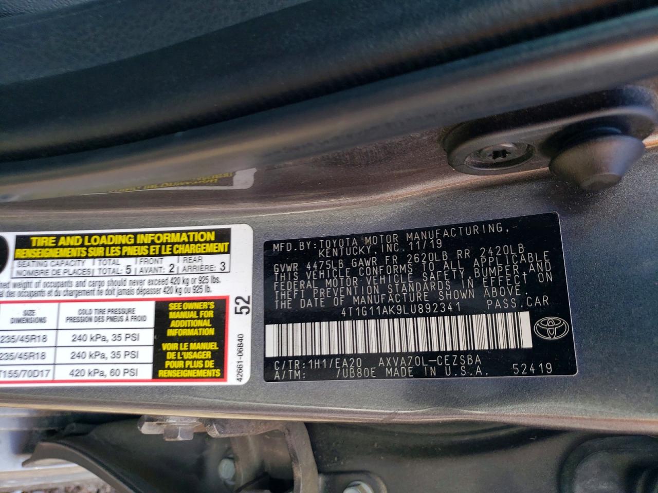 Toyota Camry Se