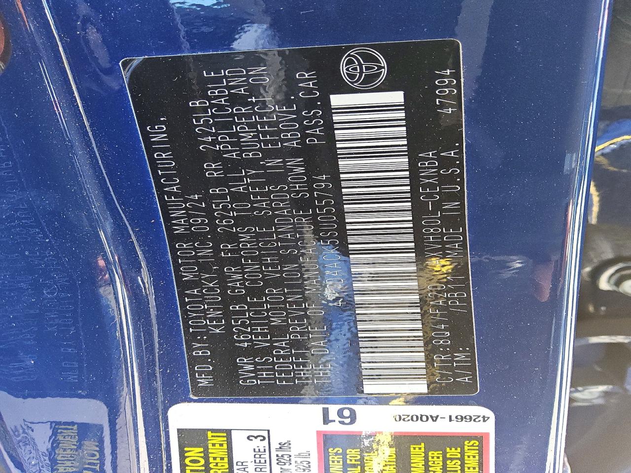Toyota Camry Le