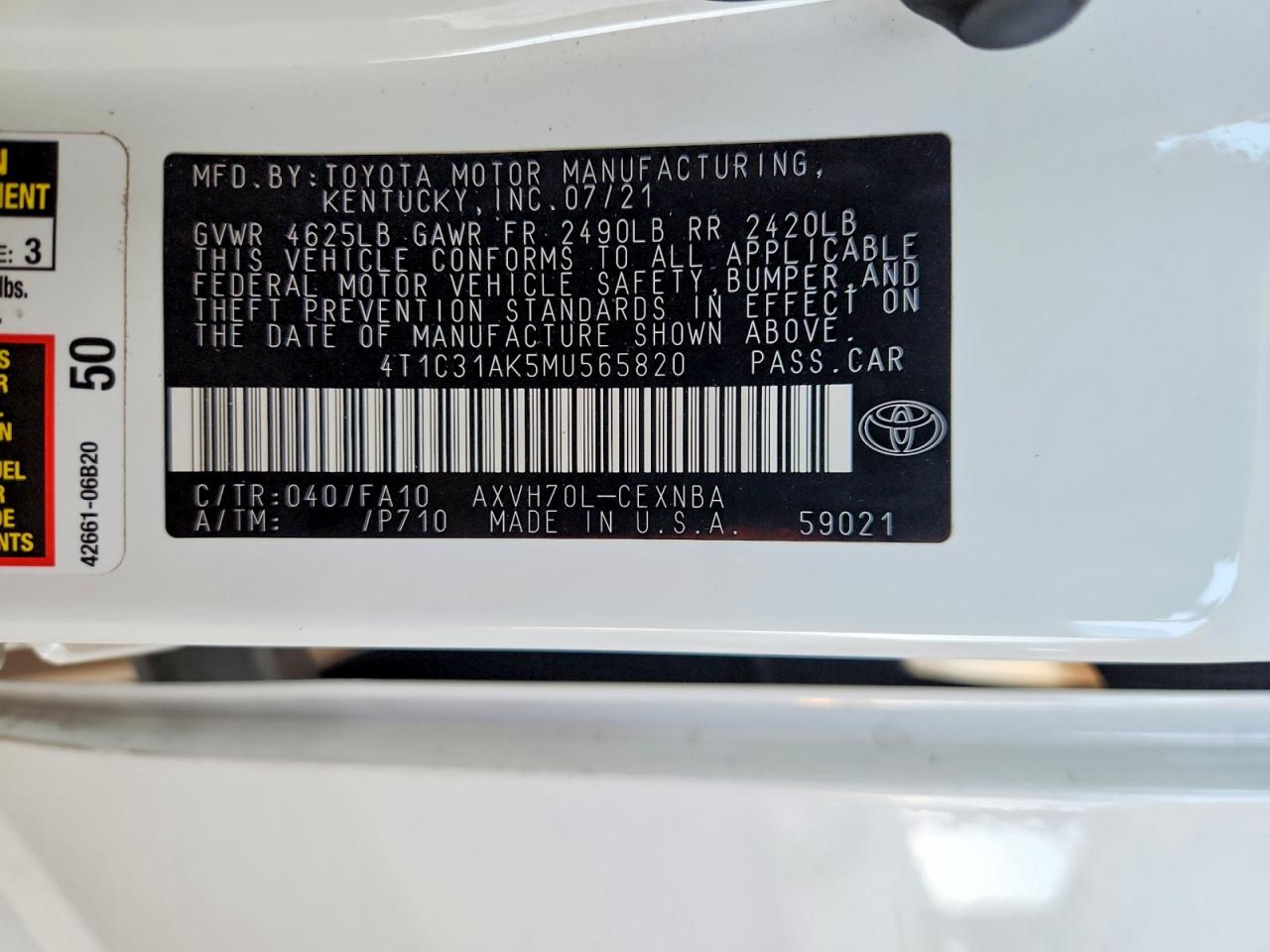 Toyota Camry Le
