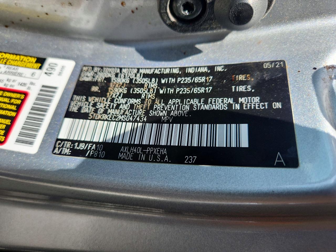 Toyota Sienna Le