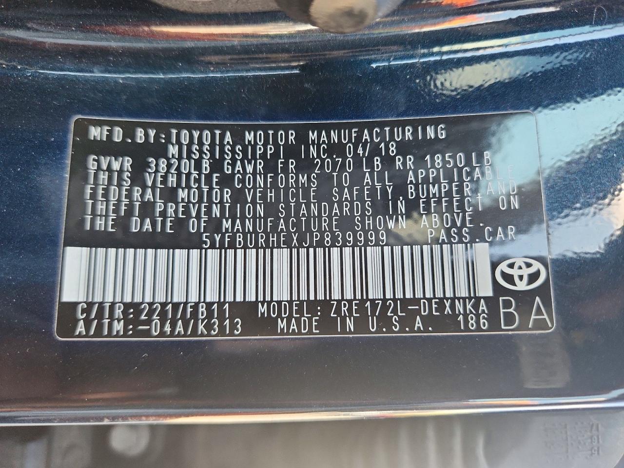 Toyota Corolla Le