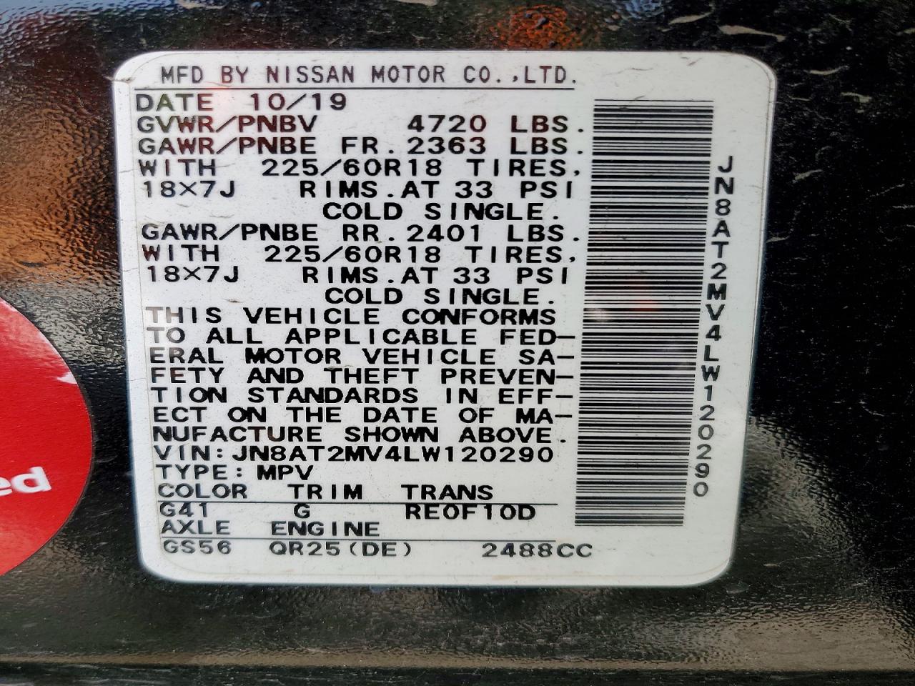 Nissan Rogue Sv