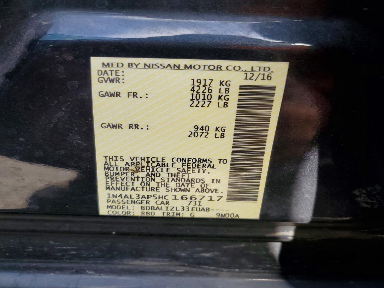 Nissan Altima 2.5 Sv