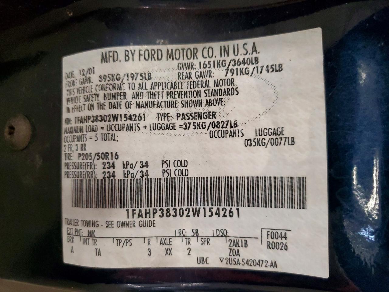 Ford Focus Zts