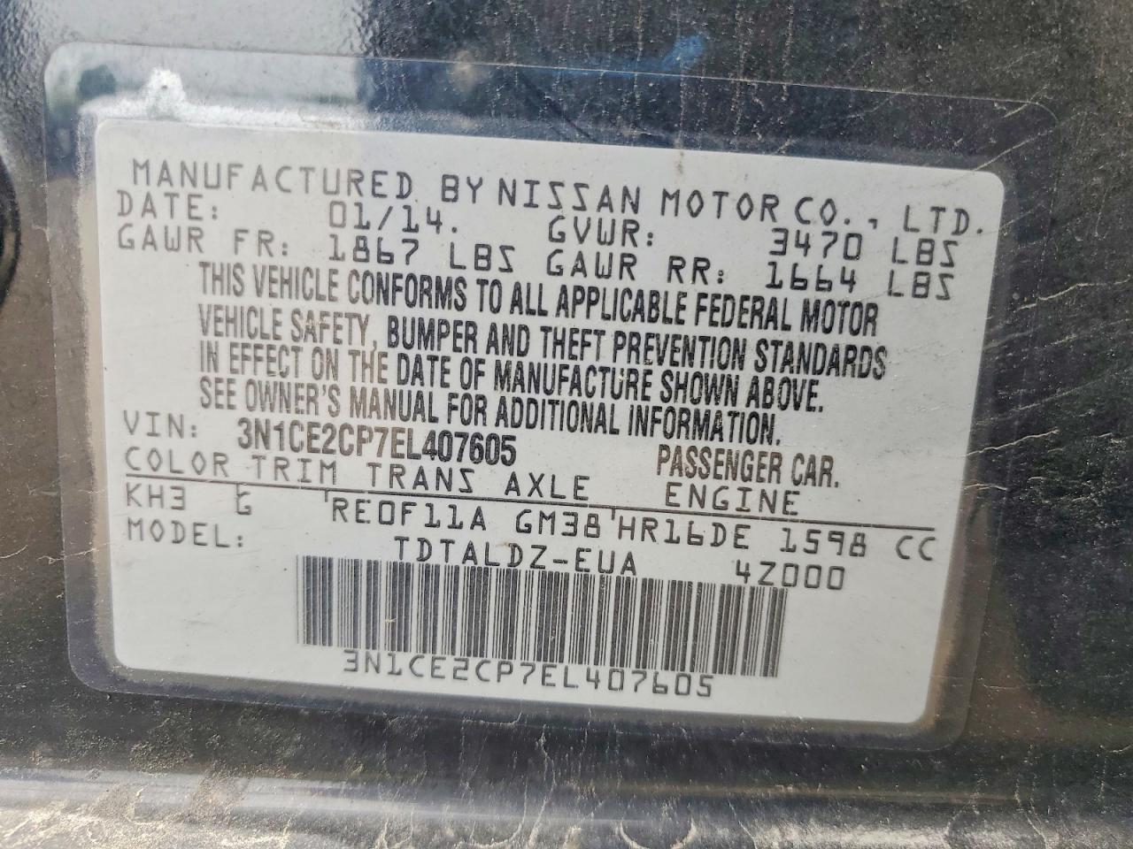 Nissan Versa Sv