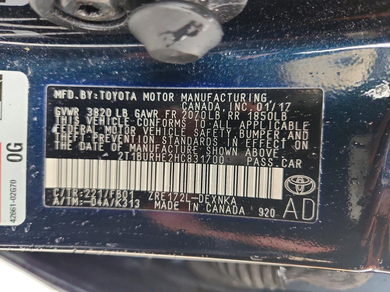 Toyota Corolla Le