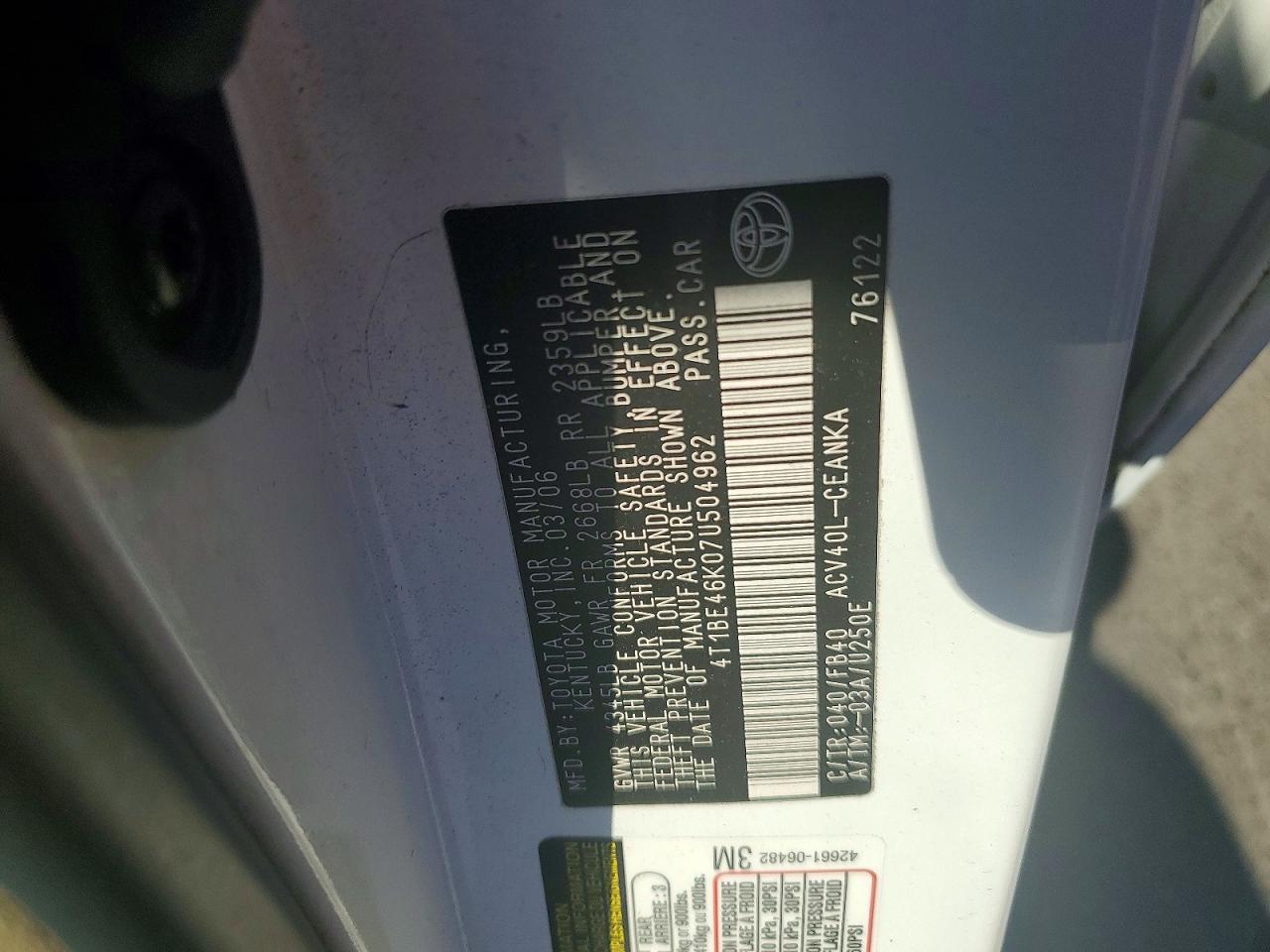 Toyota Camry Le
