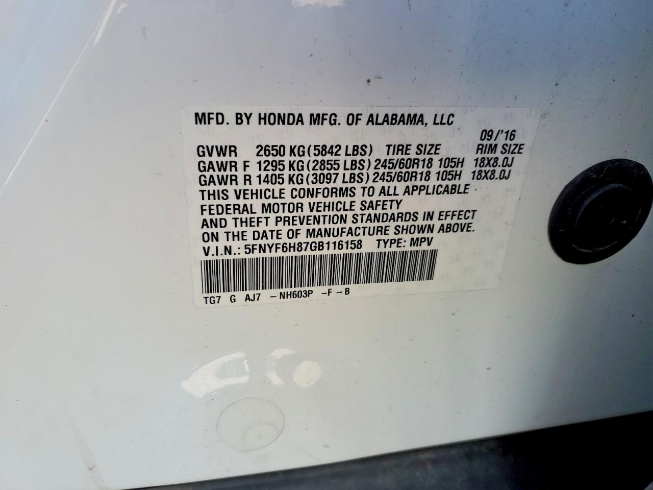 Honda Pilot Exl