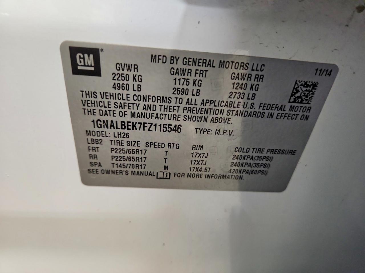 Chevrolet Equinox Lt