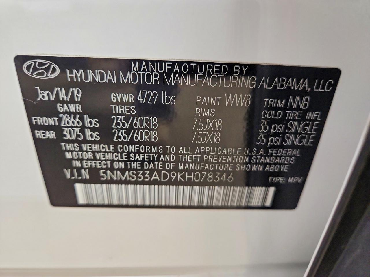 Hyundai SANTA FE Sel Plus 2.4l